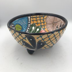 Molcajete salsa - Sort kant - 17 cm