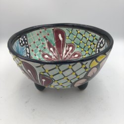 Molcajete salsa - Sort kant - 17 cm