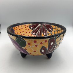 Molcajete salsa - Sort kant - 17 cm