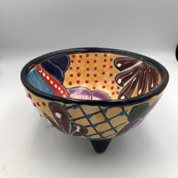 Molcajete salsa - Sort kant - 17 cm