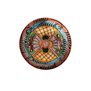 Plato trenche 26 cm - Orange/bl kant