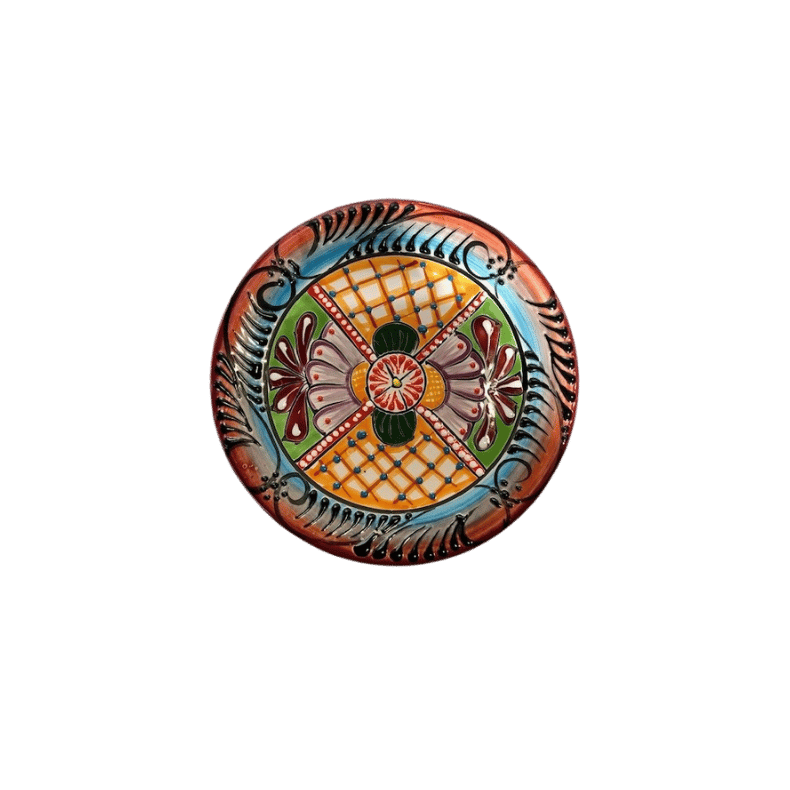 Plato trenche 26 cm - Orange/bl kant