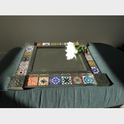 Rektangulrt spejl  blik + Talavera (stor)