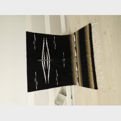 Poncho  sort/guld/hvid