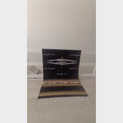 Poncho  sort/guld/hvid