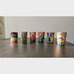 Hndmalede Tequilaglas  st af 6