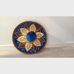 Sombrero Azul  bl med guldbroderi