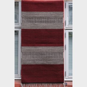 Zapotekisk l�ber 80 x 300 cm � bordeaux/gr�